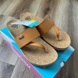 Reef Brown Cork Flip Flops
